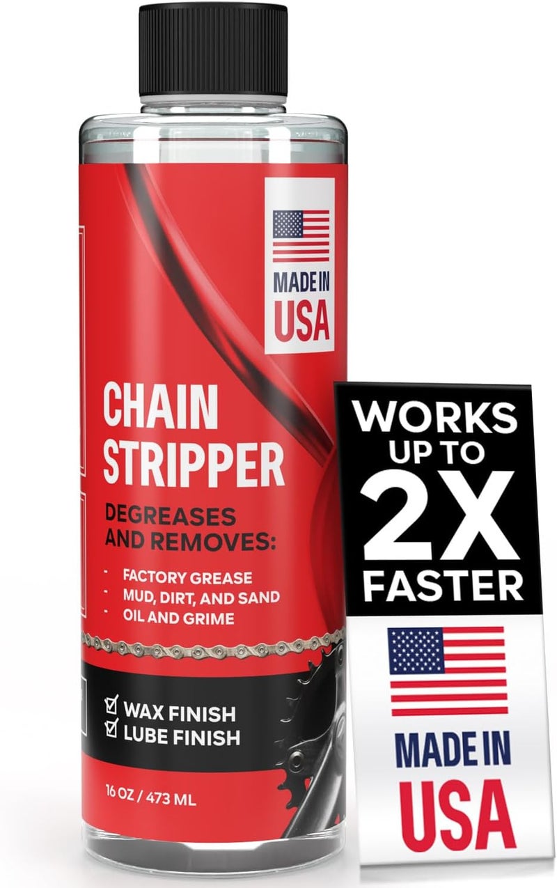 Samorillo Professional Bike Chain Stripper + Degreaser - 16oz Chain Cleaner & Wax Prep, Works in Minutes, Made in USA, Easy Drip-On Application On Bike, Soak for Deep Clean, Strip + Prep for Bike & Motorcycle - Image 1